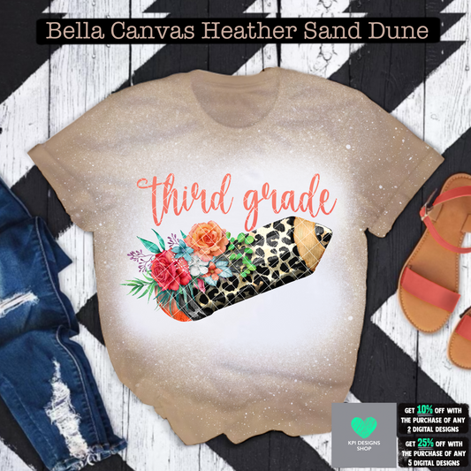 3rd Grade Leopard Pencil - Aug2022 - PNG - Digital Design