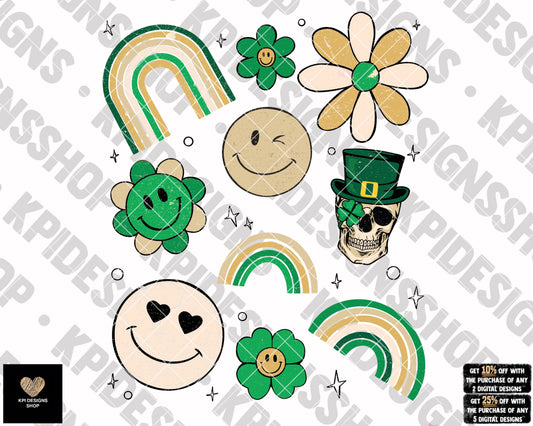 Retro St. Patrick's Day - Feb2023 - PNG - Digital Design