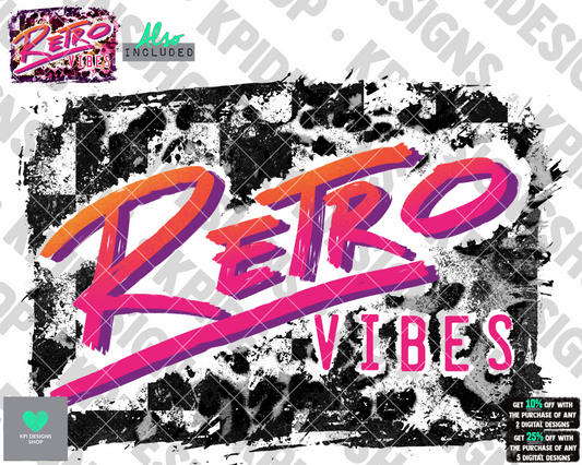Retro Vibes (2-pack) - Sept2022 - PNG - Digital Design