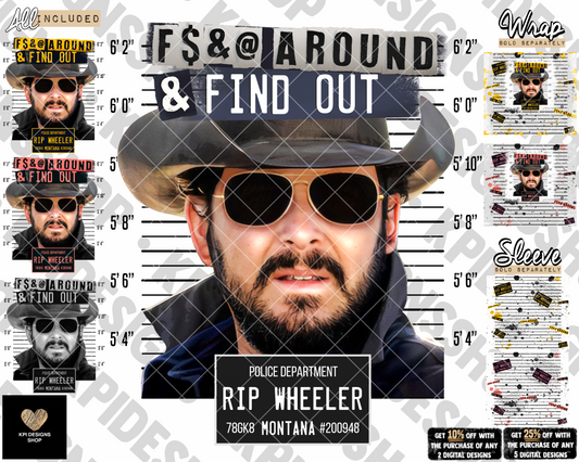 Rip - F$&@ Around & Find Out (4-pack) - Dec2022 - PNG - Digital Design (Personal Use Recommended)