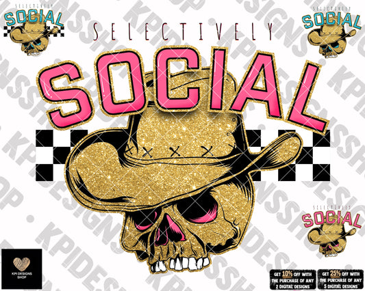 Selectively Social (4-pack) - Jan2023 - PNG - Digital Design