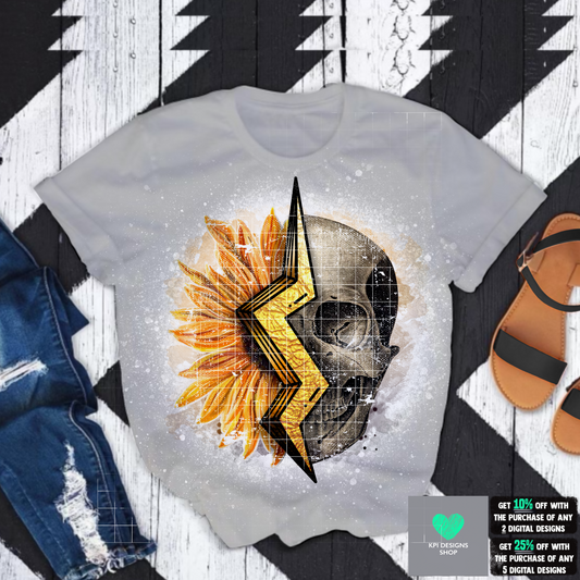 Skull & Flower (6-pack) - May2022 - PNG - Digital Design