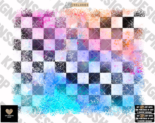 Sleeve: Checkered Colors - Jan2023 - PNG - Digital Design