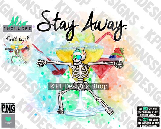 Don't Touch/Stay Away From My Cocktails (2-pack) - Apr2022 - PNG - Digital Design