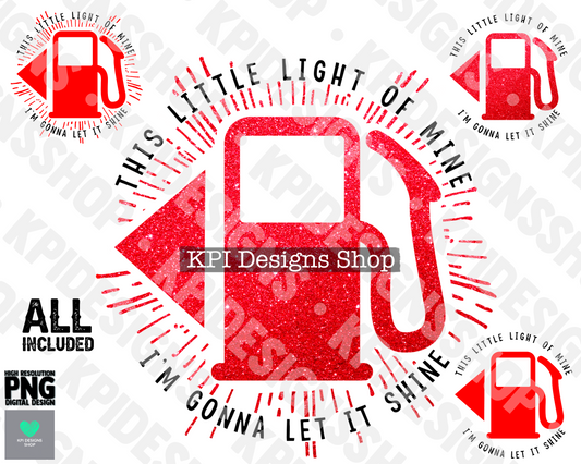 This Little Light of Mine (4-pack) - Mar2022 - PNG - Digital Design