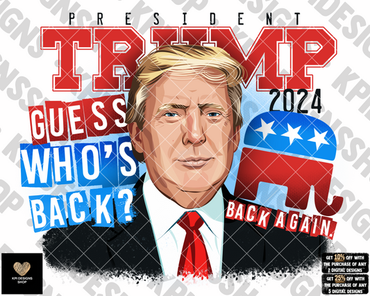 Trump Bundle - 14 Files (Designs, Tumbler Wraps, & Sleeves) - Nov2022 - PNG - Digital Design