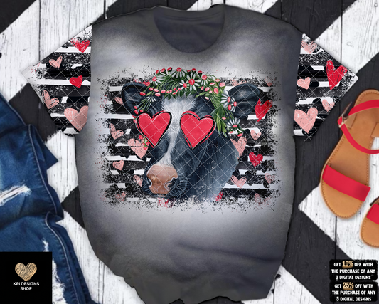 Valentine's Cow (3-pack) - Dec2022 - PNG - Digital Design