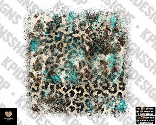 Sleeve: Leopard & Turquoise - Mar2023 - PNG - Digital Design