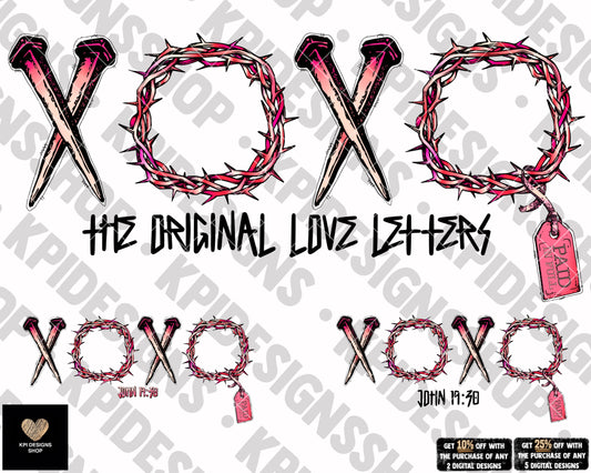 XOXO - The Original Love Letters (3-pack) - Dec2022 - PNG - Digital Design