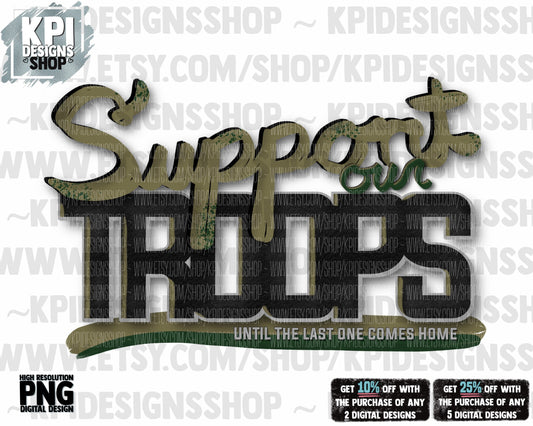 Support Our Troops (bundle) - PNG - Digital Design