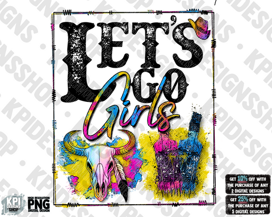 Let’s Go Girls - (2-pack) - PNG - Digital Design