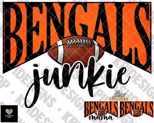 Bengals Junkie & Mama (3-pack) - Jan2023 - PNG - Digital Design