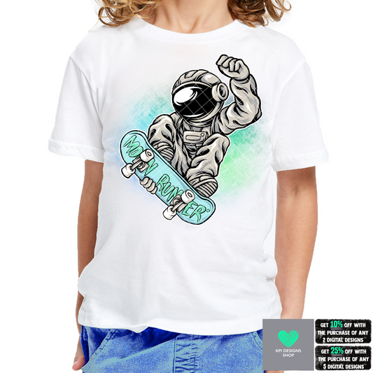 Moon Runner (Skateboarding) - May2022 - PNG - Digital Design