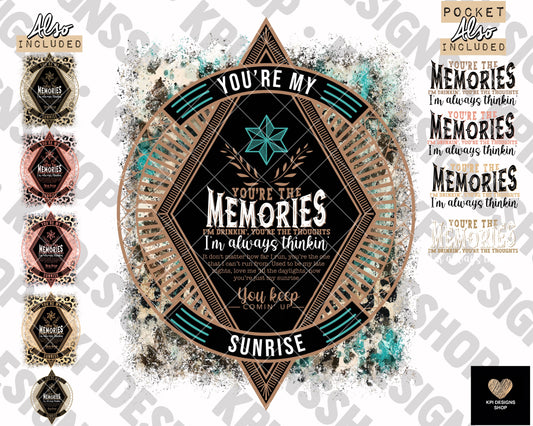 You’re the Memories w/ Matching Pocket (2-pack) - Mar2023 - PNG - Digital Design