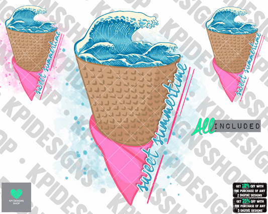 Sweet Summertime (3-pack) - May2022 - PNG - Digital Design
