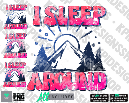 I Sleep Around (4-pack) - Apr2022 - PNG - Digital Design