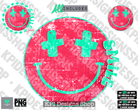 Smile (3-pack)  - Apr2022 - PNG - Digital Design