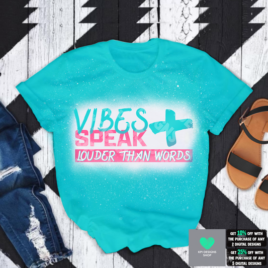 Vibes Speak Louder Than Words (5-pack) - June2022 - PNG - Digital Design